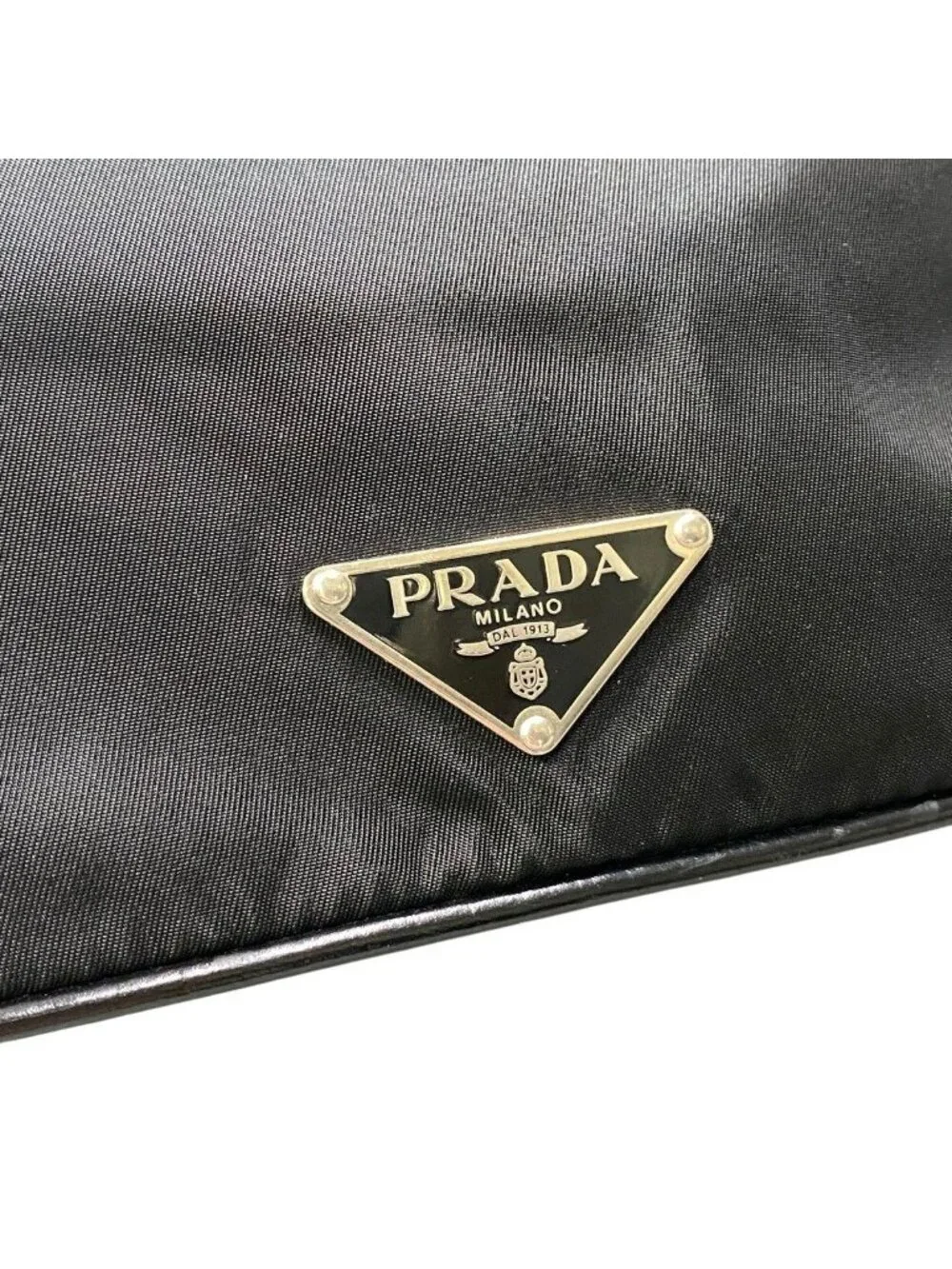 Prada Pouch Handbag Nylon Black